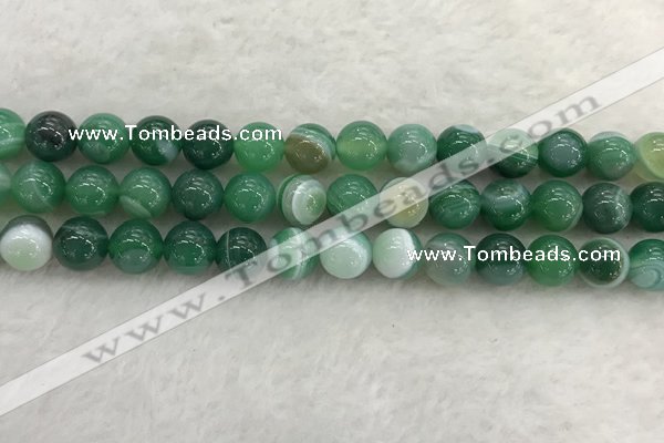 CAA2003 15.5 inches 10mm round banded agate gemstone beads