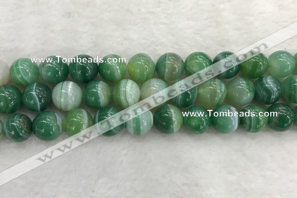 CAA2005 15.5 inches 14mm round banded agate gemstone beads