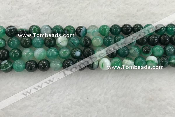 CAA2012 15.5 inches 8mm round banded agate gemstone beads