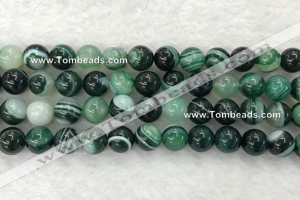 CAA2025 15.5 inches 14mm round banded agate gemstone beads