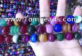 CAA2035 15.5 inches 14mm round banded agate gemstone beads