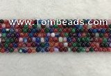 CAA2040 15.5 inches 4mm round banded agate gemstone beads