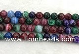 CAA2045 15.5 inches 14mm round banded agate gemstone beads