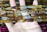 CAA2051 15.5 inches 8*20mm teardrop agate beads wholesale