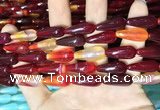 CAA2055 15.5 inches 8*20mm teardrop agate beads wholesale