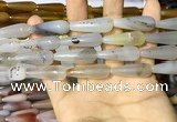 CAA2061 15.5 inches 10*30mm teardrop agate beads wholesale