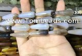 CAA2062 15.5 inches 10*30mm teardrop agate beads wholesale