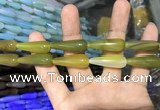 CAA2069 15.5 inches 10*30mm teardrop agate beads wholesale