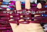 CAA2073 15.5 inches 10*30mm teardrop agate beads wholesale