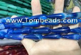 CAA2076 15.5 inches 10*30mm teardrop agate beads wholesale