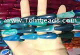 CAA2078 15.5 inches 10*30mm teardrop agate beads wholesale