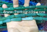 CAA2080 15.5 inches 10*30mm teardrop agate beads wholesale