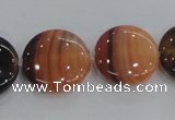 CAA209 15.5 inches 20mm flat round madagascar agate beads