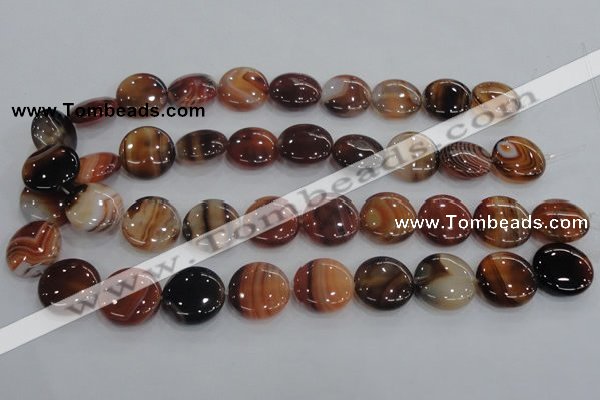 CAA209 15.5 inches 20mm flat round madagascar agate beads