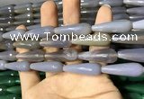 CAA2091 15.5 inches 10*30mm faceted teardrop agate beads