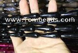 CAA2094 15.5 inches 10*30mm faceted teardrop agate beads