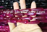 CAA2098 15.5 inches 10*30mm faceted teardrop agate beads