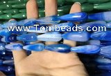 CAA2099 15.5 inches 10*30mm faceted teardrop agate beads