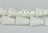 CAA21 15.5 inches 10*14mm bell white agate gemstone beads