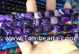 CAA2114 15.5 inches 10*14mm drum agate beads wholesale