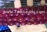 CAA2117 15.5 inches 10*14mm drum agate beads wholesale