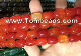 CAA2118 15.5 inches 10*14mm drum agate beads wholesale