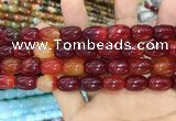 CAA2120 15.5 inches 10*14mm drum agate beads wholesale