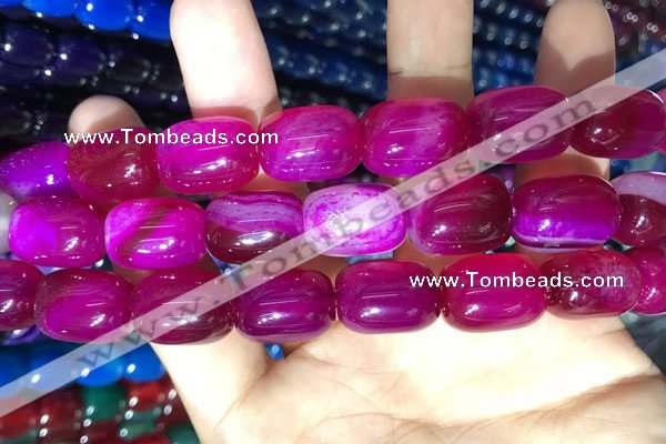 CAA2131 15.5 inches 13*18mm drum agate beads wholesale