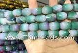 CAA2142 15.5 inches 12*16mm faceted drum agate beads wholesale