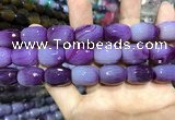 CAA2146 15.5 inches 13*18mm faceted drum agate beads wholesale