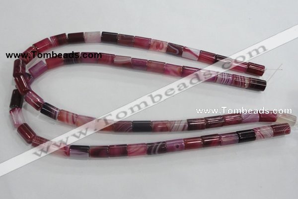 CAA215 15.5 inches 8*12mm column madagascar agate beads