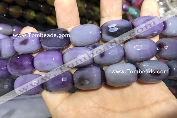 CAA2152 15.5 inches 15*20mm faceted drum agate beads wholesale