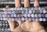 CAA2192 15.5 inches 8mm faceted round banded agate beads