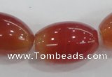 CAA223 15.5 inches 18*28mm rice red agate gemstone beads