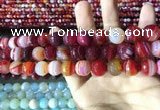 CAA2236 15.5 inches 12mm faceted round banded agate beads