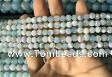 CAA2239 15.5 inches 4mm faceted round banded agate beads