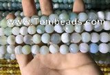 CAA2242 15.5 inches 10mm faceted round banded agate beads