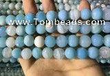 CAA2246 15.5 inches 12mm faceted round banded agate beads