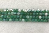 CAA2279 15.5 inches 8mm faceted round banded agate beads