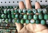 CAA2288 15.5 inches 10mm faceted round banded agate beads