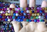 CAA2293 15.5 inches 6mm faceted round banded agate beads