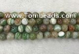 CAA2305 15.5 inches 14mm round banded agate gemstone beads