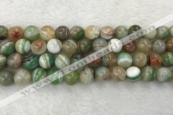 CAA2305 15.5 inches 14mm round banded agate gemstone beads