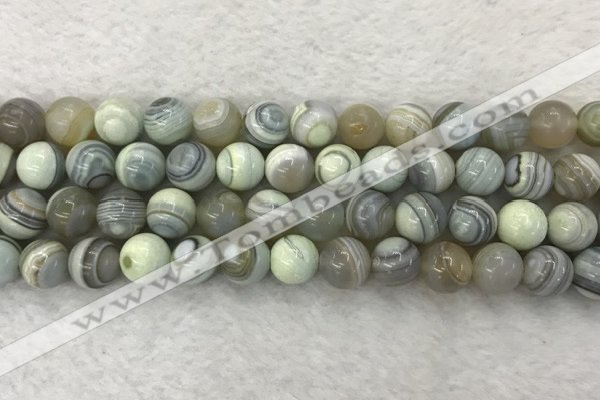 CAA2319 15.5 inches 10mm round banded agate gemstone beads