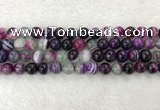 CAA2323 15.5 inches 10mm round banded agate gemstone beads