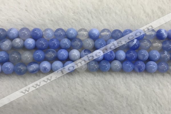 CAA2333 15.5 inches 8mm round banded agate gemstone beads