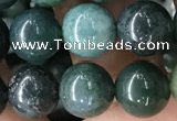 CAA2359 15.5 inches 10mm round moss agate beads wholesale