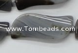 CAA236 15.5 inches 18*46mm marquise grey line agate beads