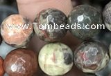 CAA2387 15.5 inches 10mm faceted round ocean agate beads wholesale