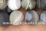 CAA2394 15.5 inches 10mm round matte Botswana agate beads wholesale